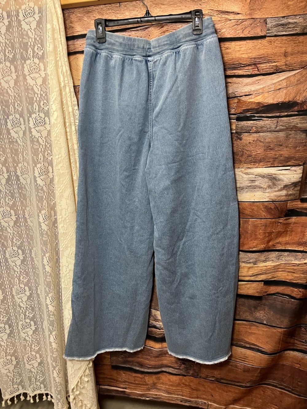 aerie Soft Landing Light Blue Wide-Leg Drawstring Jeans (218) - Picture 9 of 9